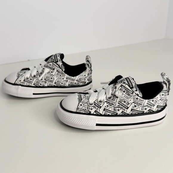 Converse All Star Canvas signature Sneakers - Black/White - Toddler Size 5 - Picture 6 of 9